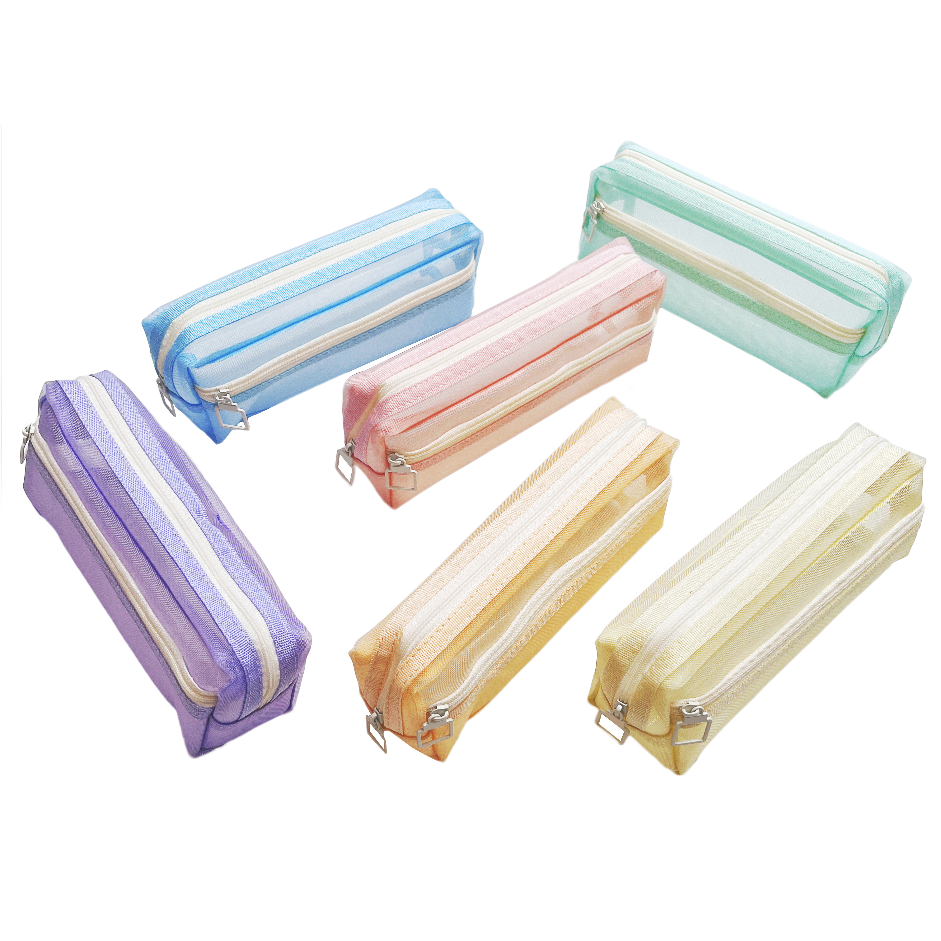 ˫ɴʴSquare double layer mesh pencil case