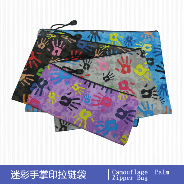 Camouflage Palm Zipper Bag 