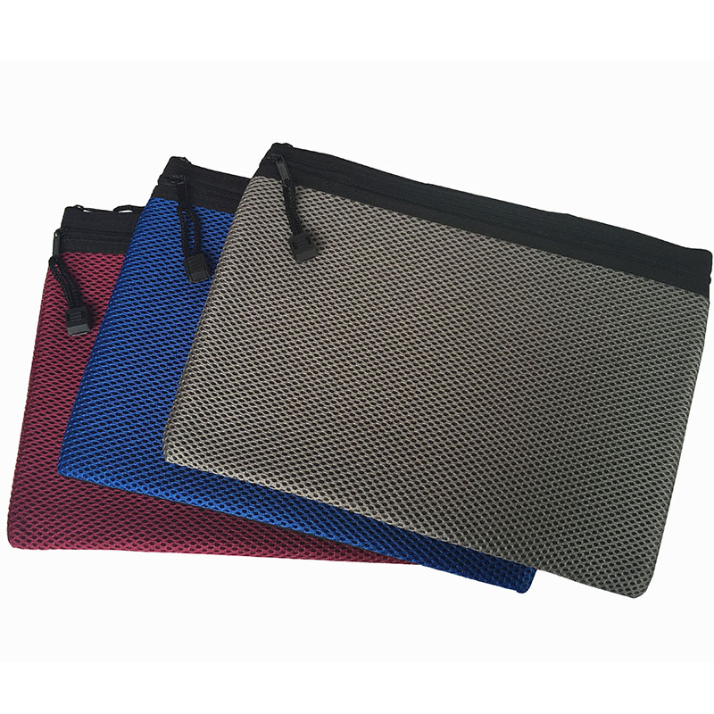 Sponge Double Zipper Mesh Bag