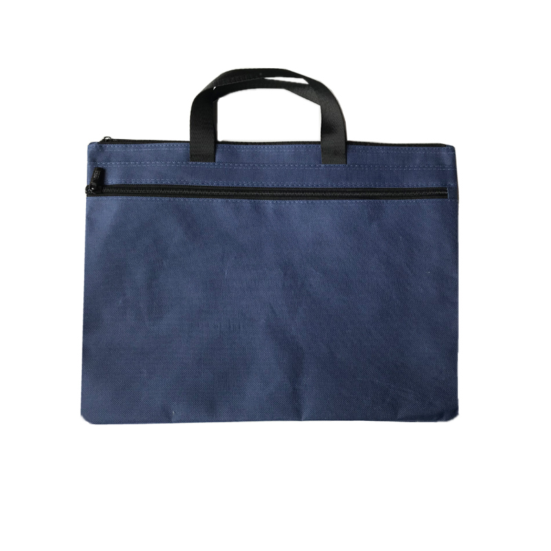 Double zipper flat handbag