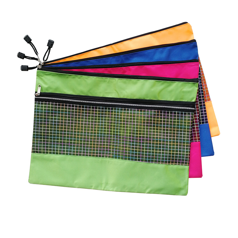 ɫ˫Colorful Mesh Double Zipper Bag