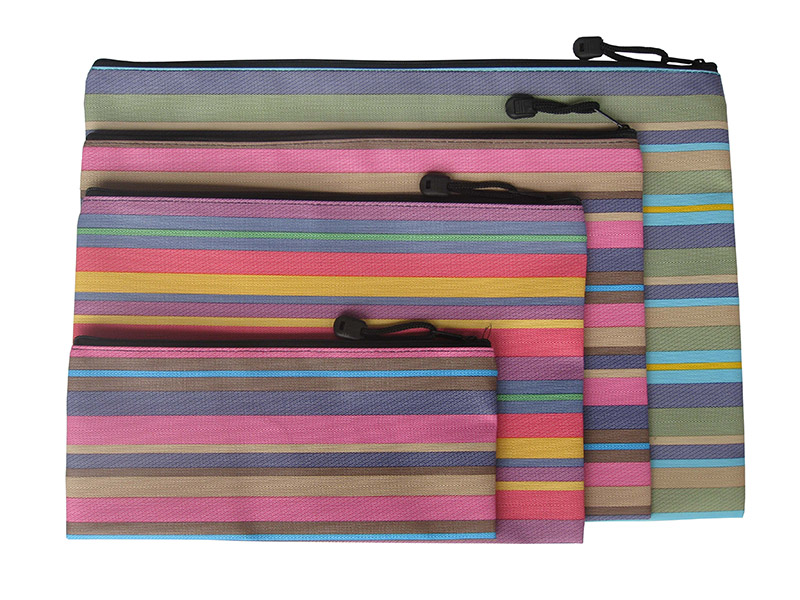 Leather Colorful Lines Bag