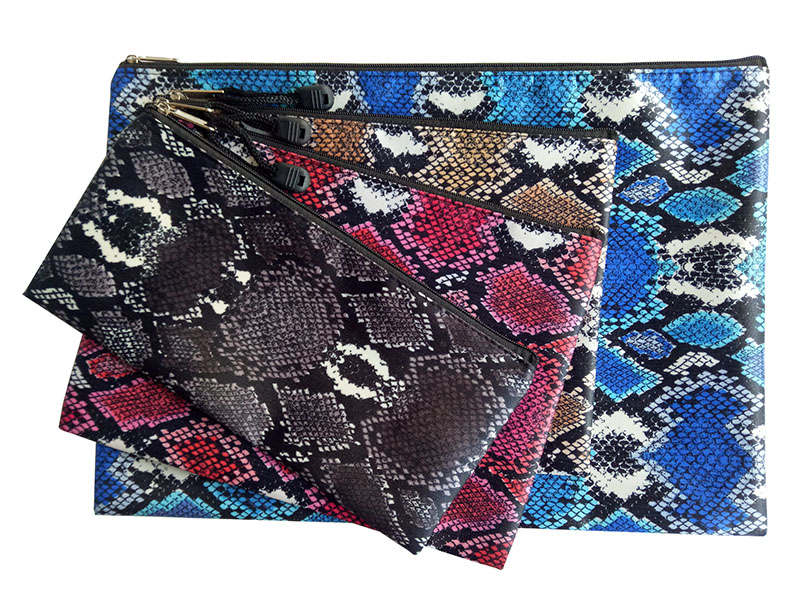 Snakeskin Grain Zipper Bag