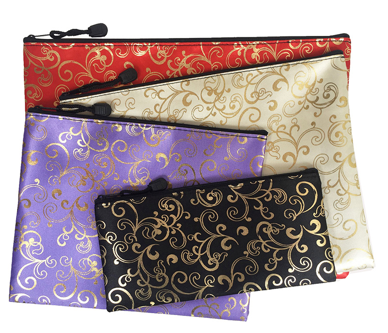 bright flowers zipper bag