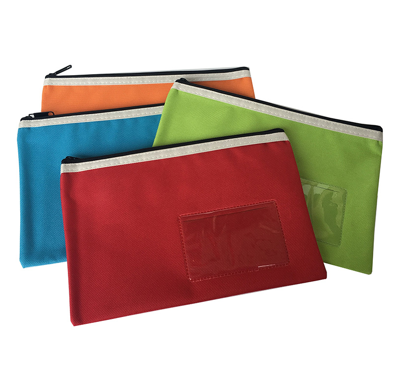 Name Card Window Single Zipper Bag