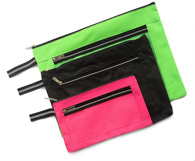 Fashion Middle-window Double Zipper Bag