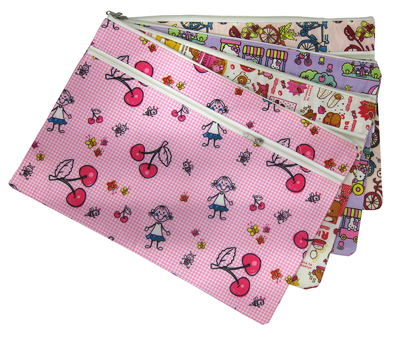 Cartoon Double Zipper Bag