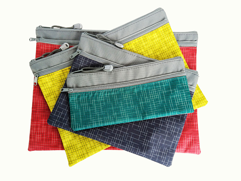 Silver Line Double Zipper Bag