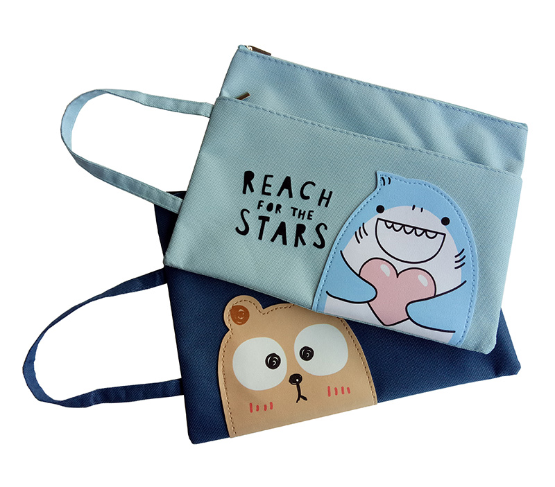 Cartoon Oxford Double Zipper Bag