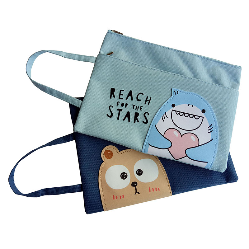 Cartoon Oxford Double Zipper Bag