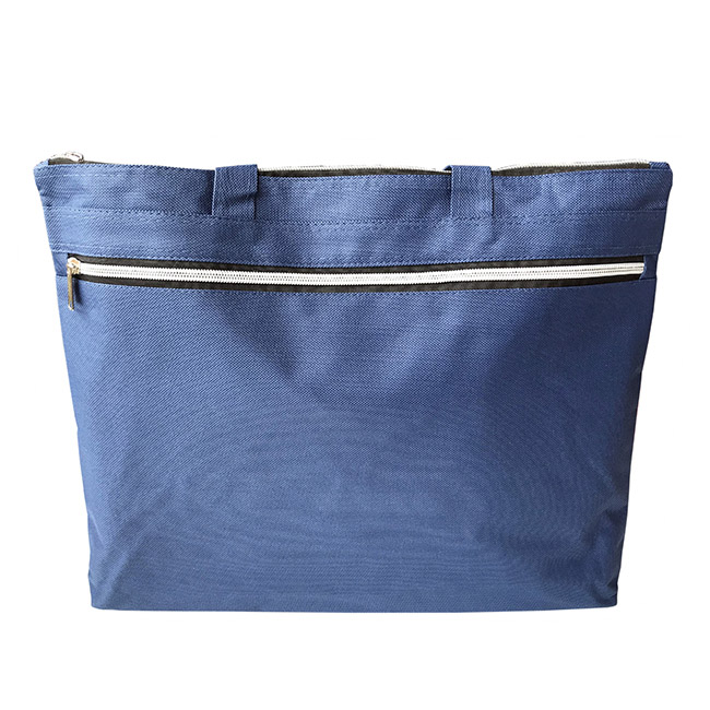 Large capacity double zipper handbag