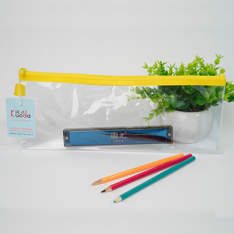 Transparent and square zipper bag
