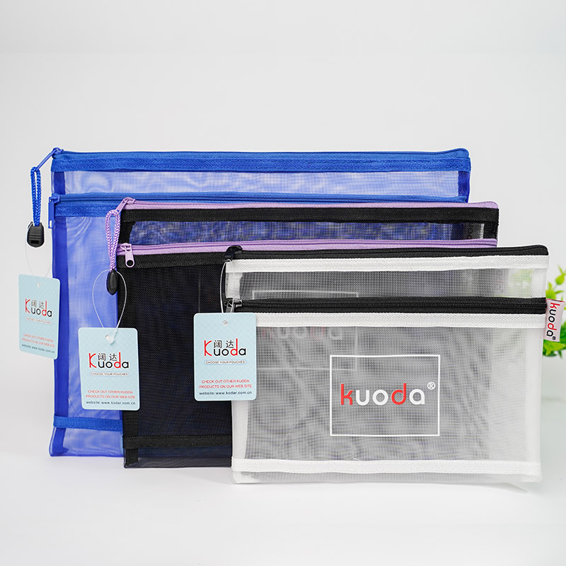 Nylon colourful double zipper printing bag