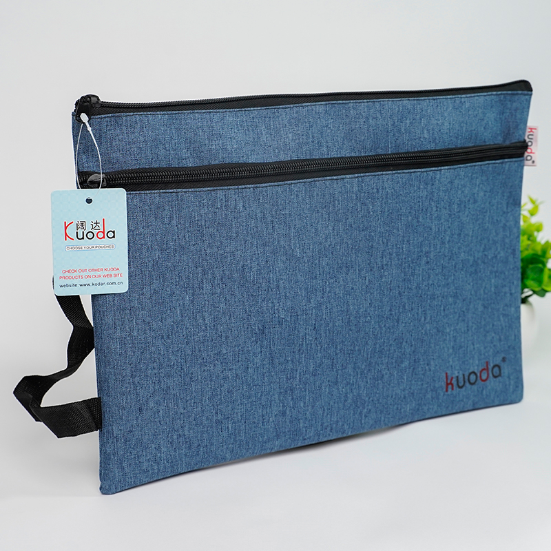 PVC cation double zipper bag