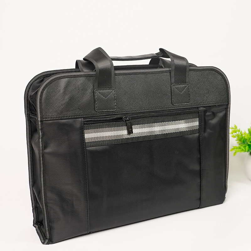 T-shaped double zipper handbag