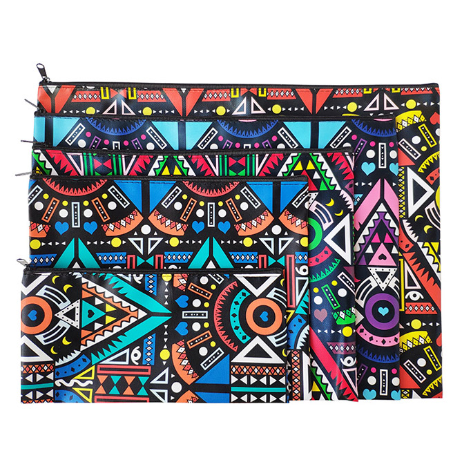 Abstract Geometric Zipper Bag