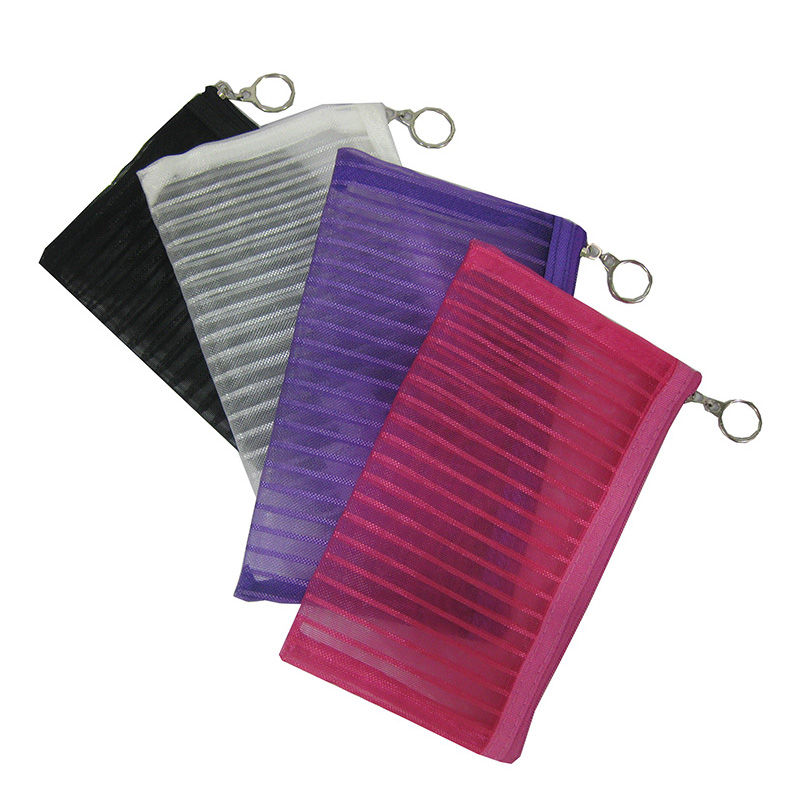 Pure color stripe bag