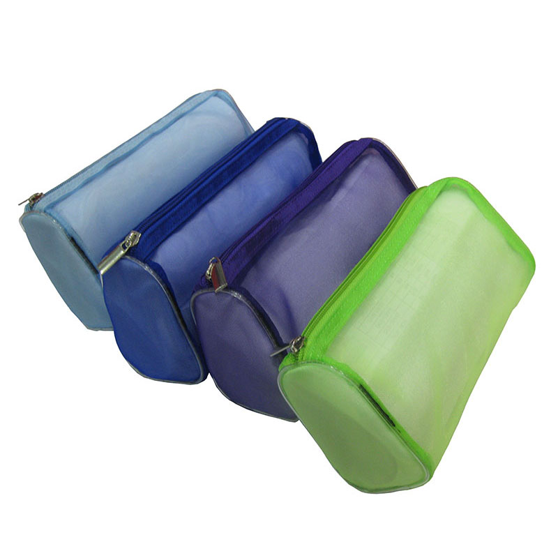 Plain color oval pattern pencil case
