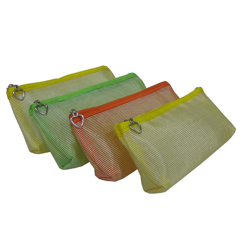 Flashy mesh pencil bag
