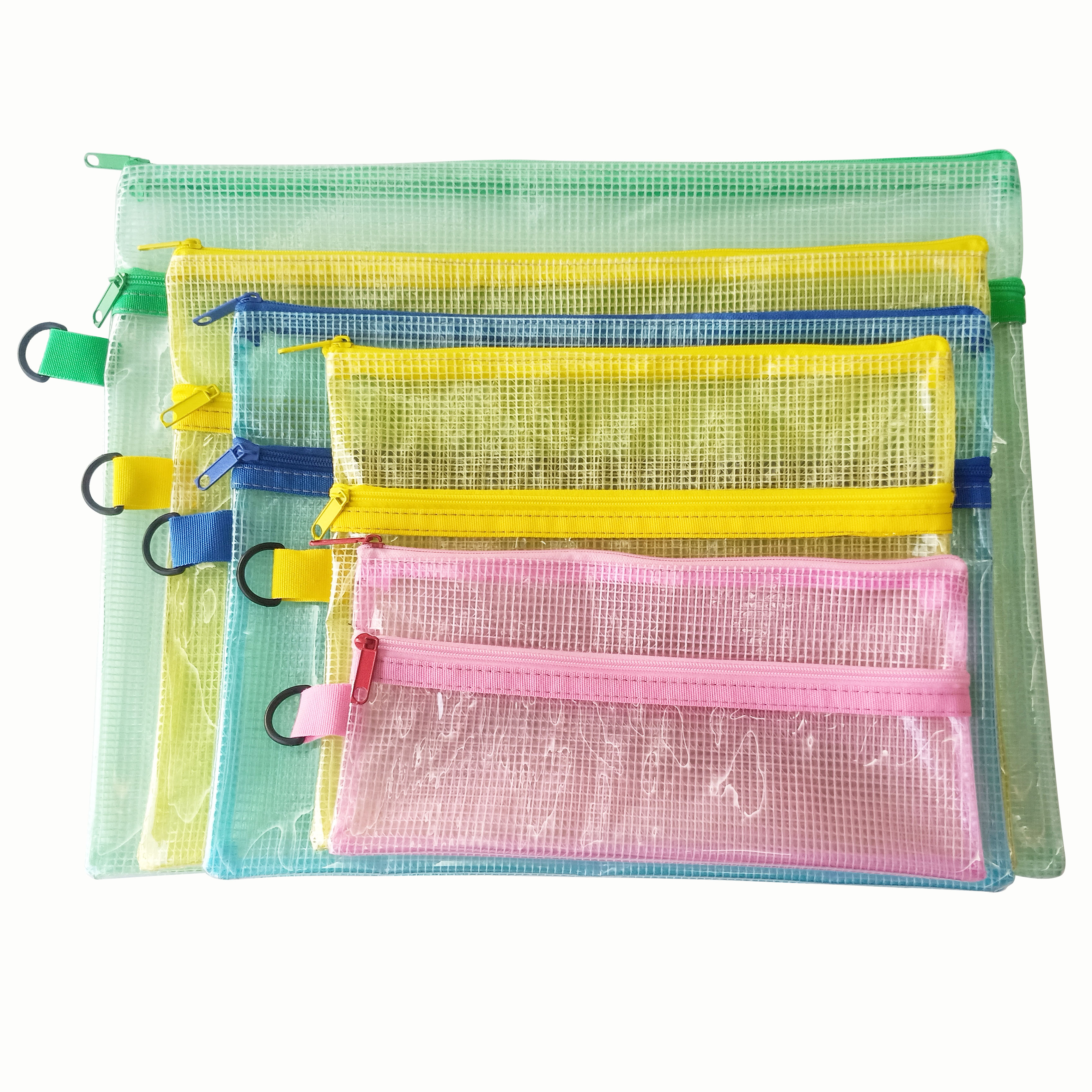 Double zipper PVC bag