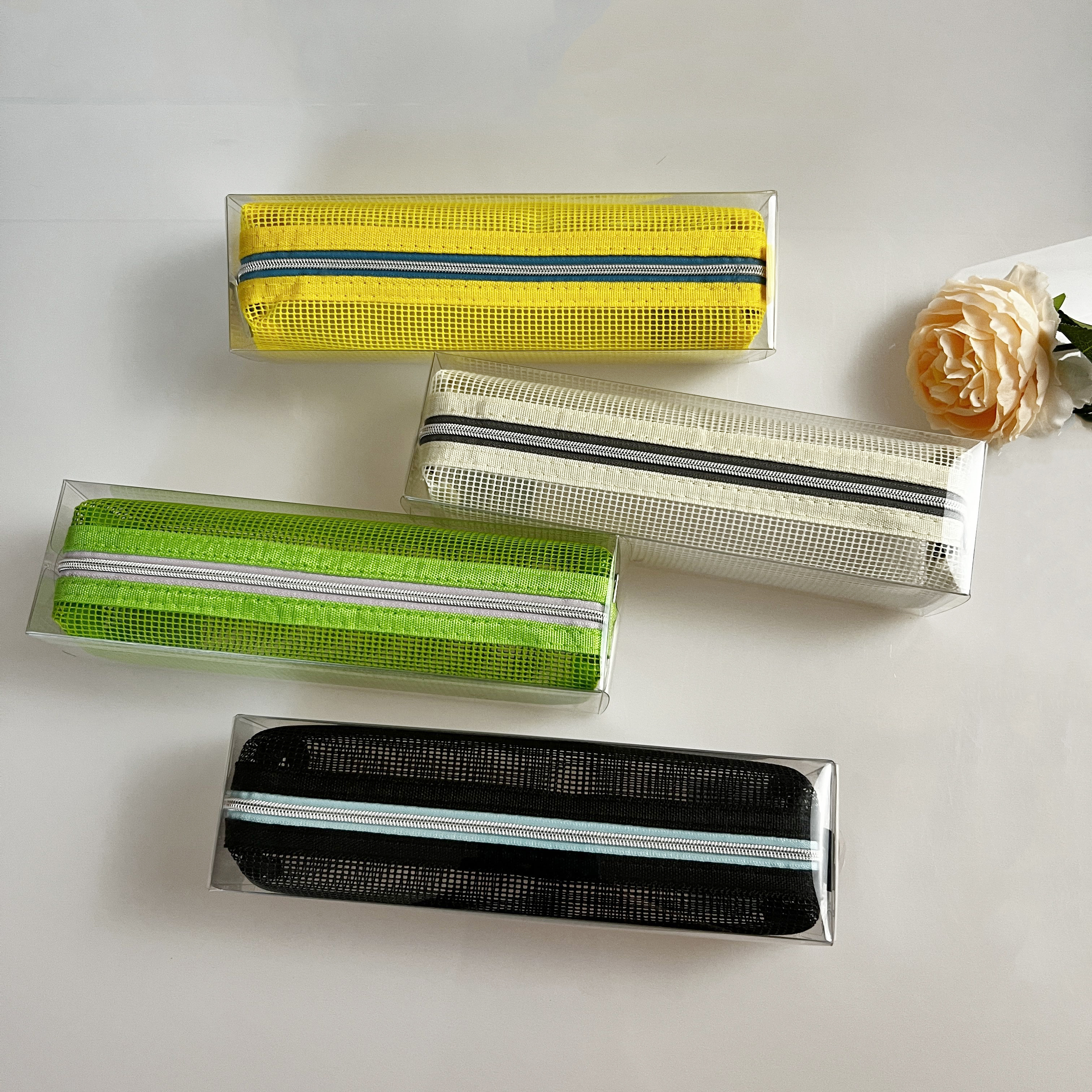 Nylon square grid pencil case