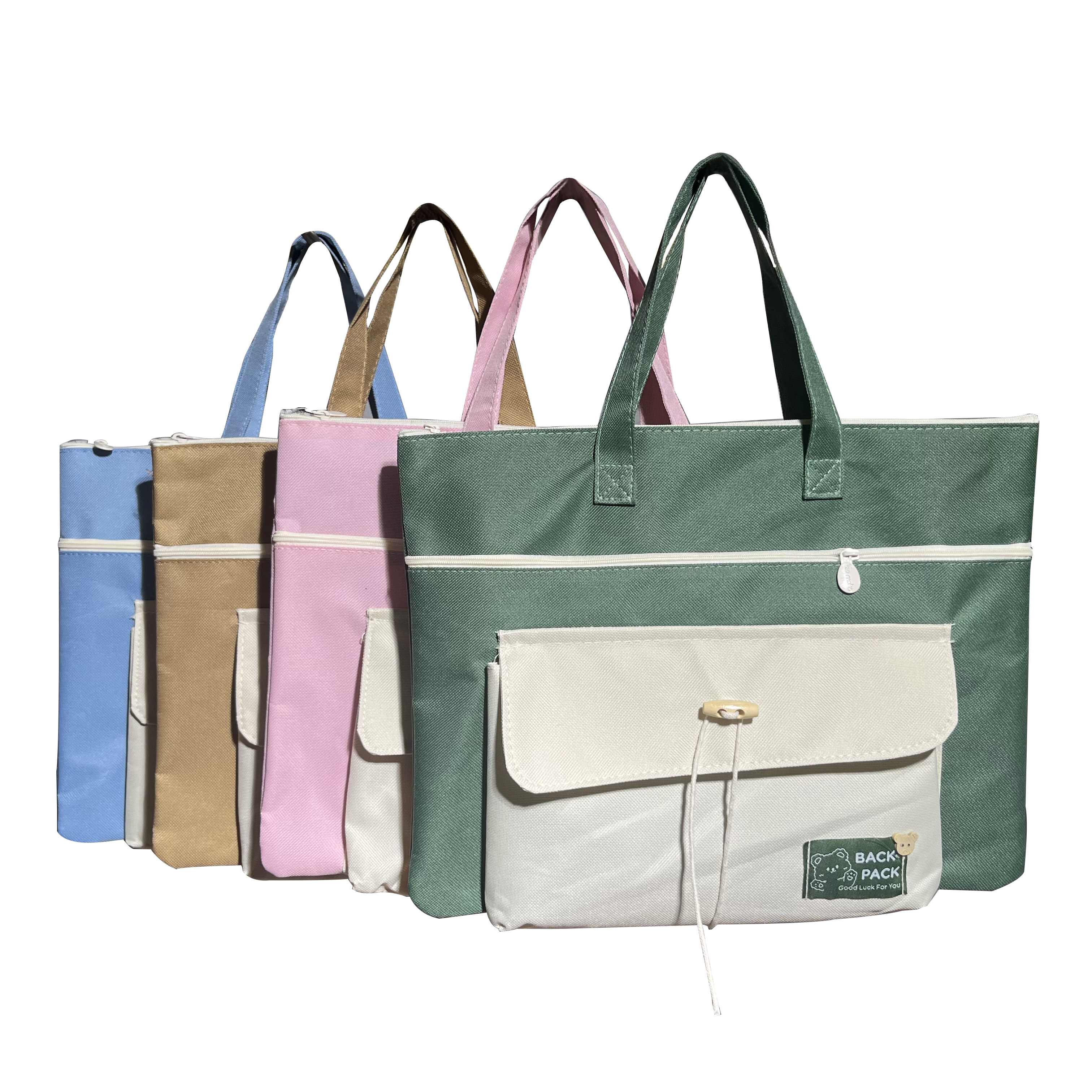 Three layer high capacity canvas bag