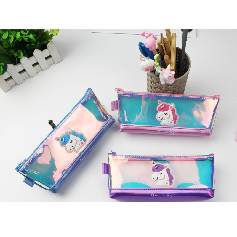 Purple Color Unicorn Pen Bag