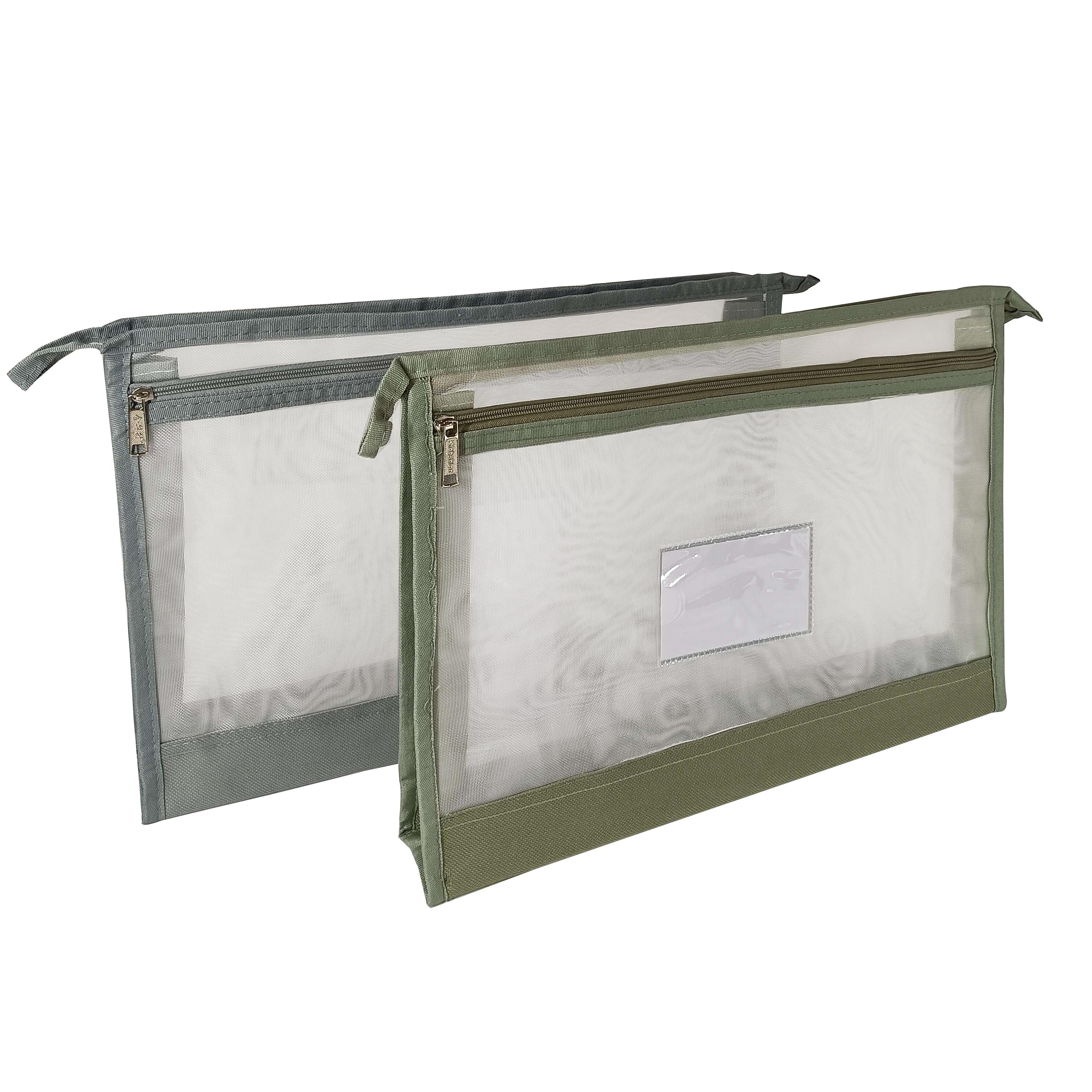 Three-dimensional mesh subject zipper bag