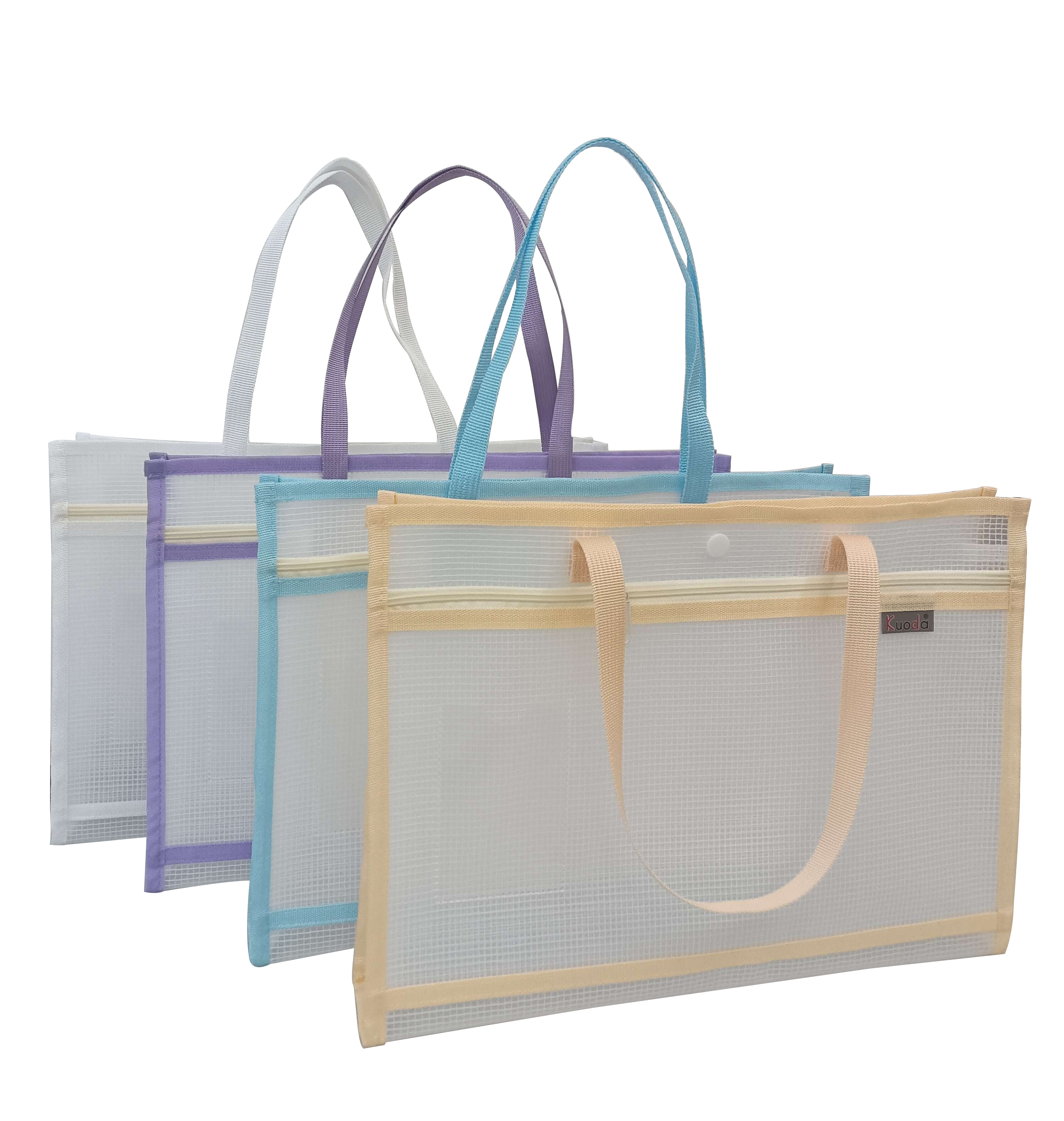 Widened three-dimensional double layer handbag