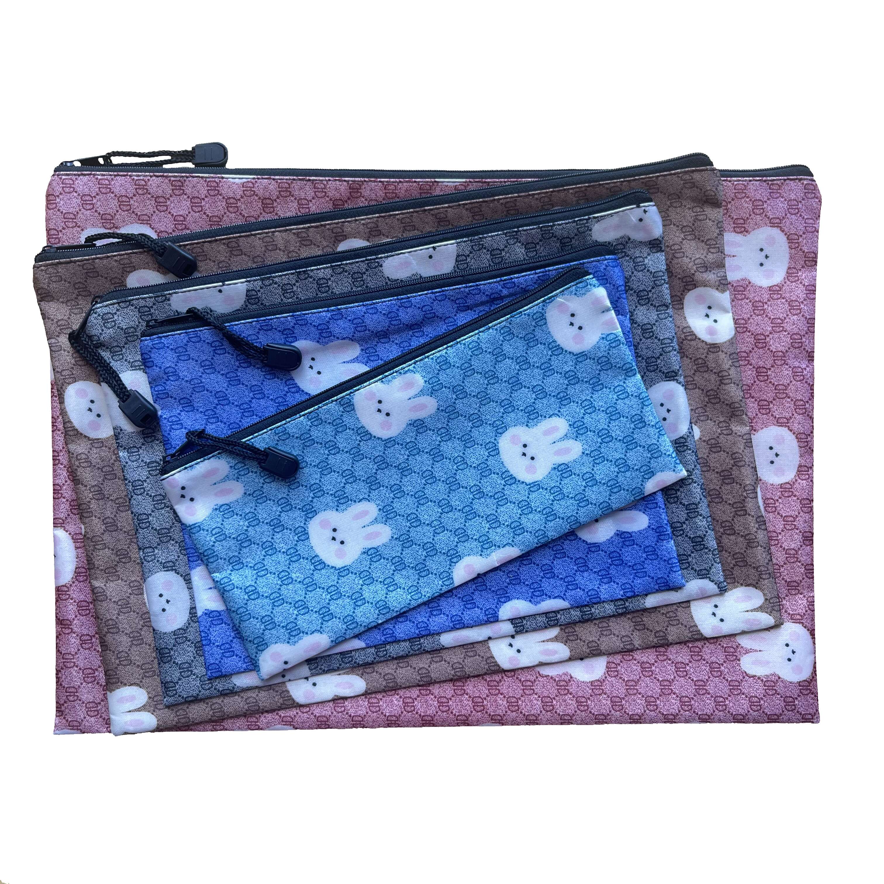 Colorful cute rabbit zipper bag