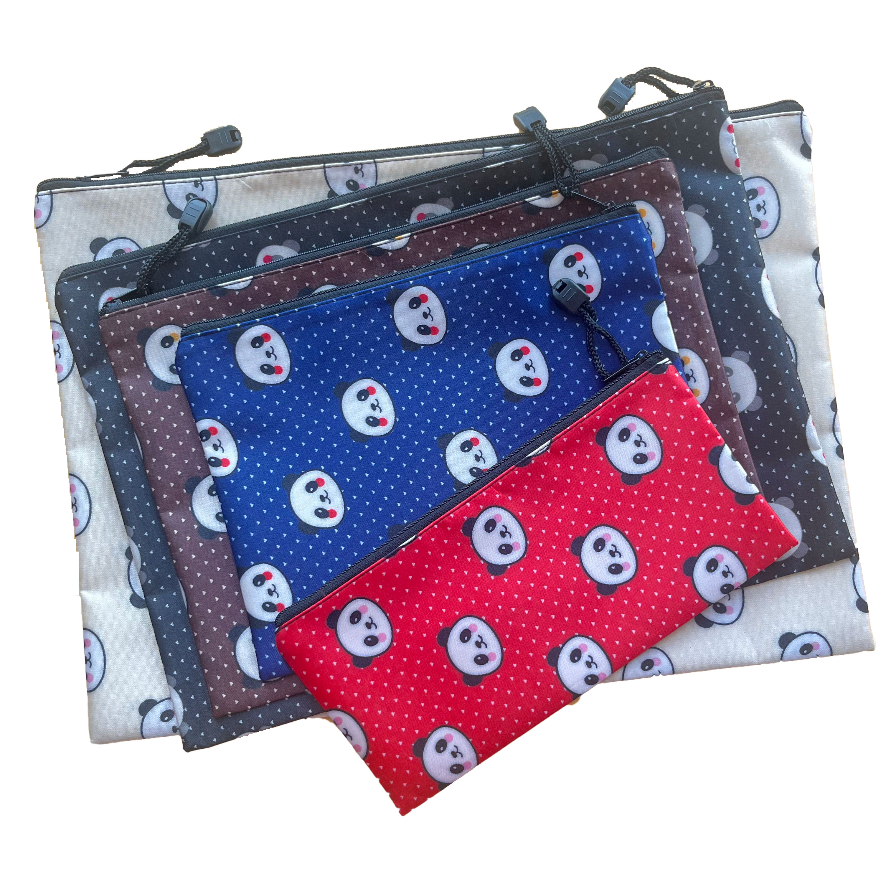 Colorful Panda Pattern Zipper Bag