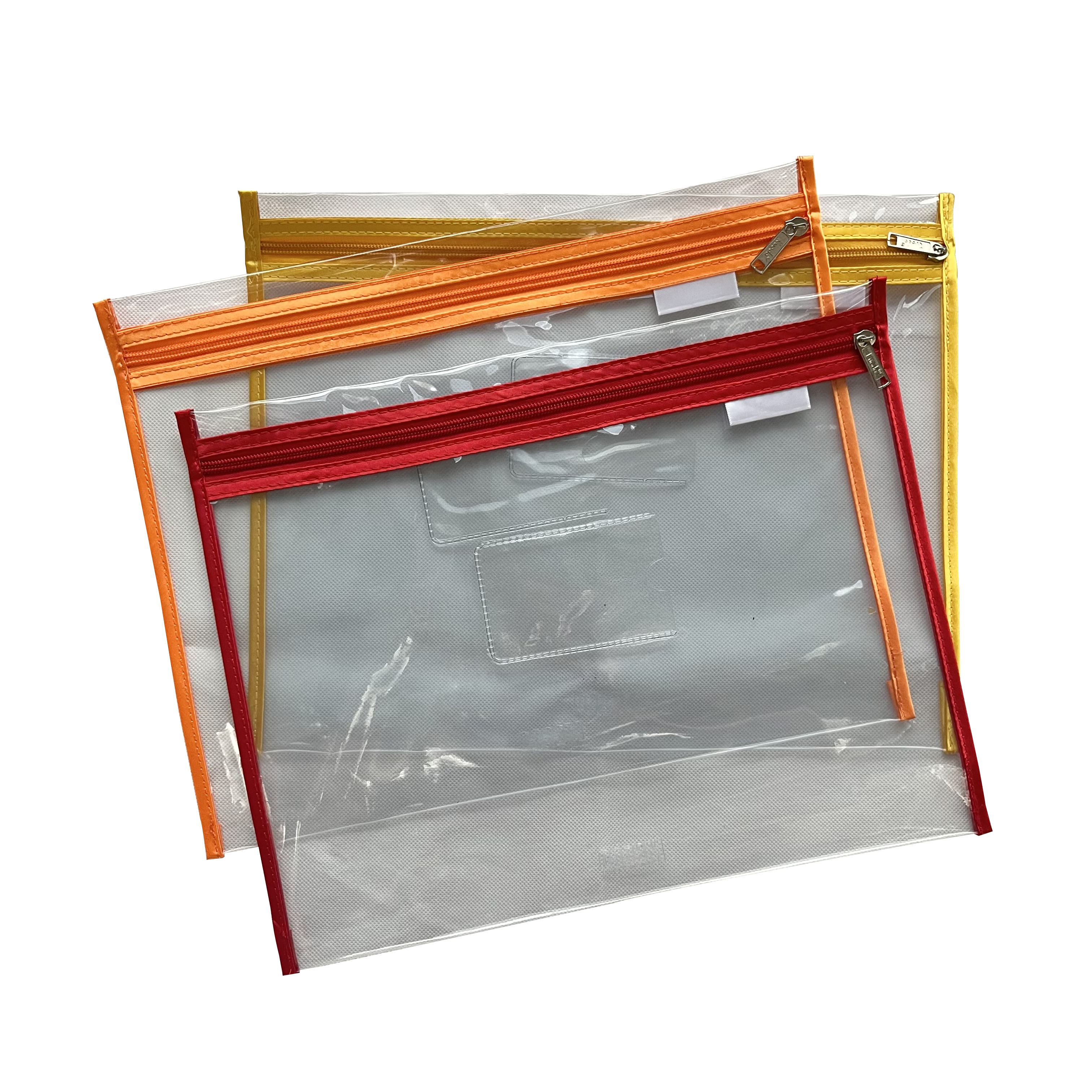 Transparent zipper file bag