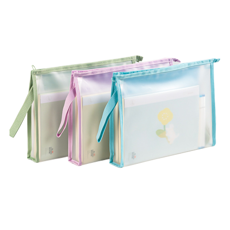 Frosted TPU Large Capacity Zipper Wrist Bag