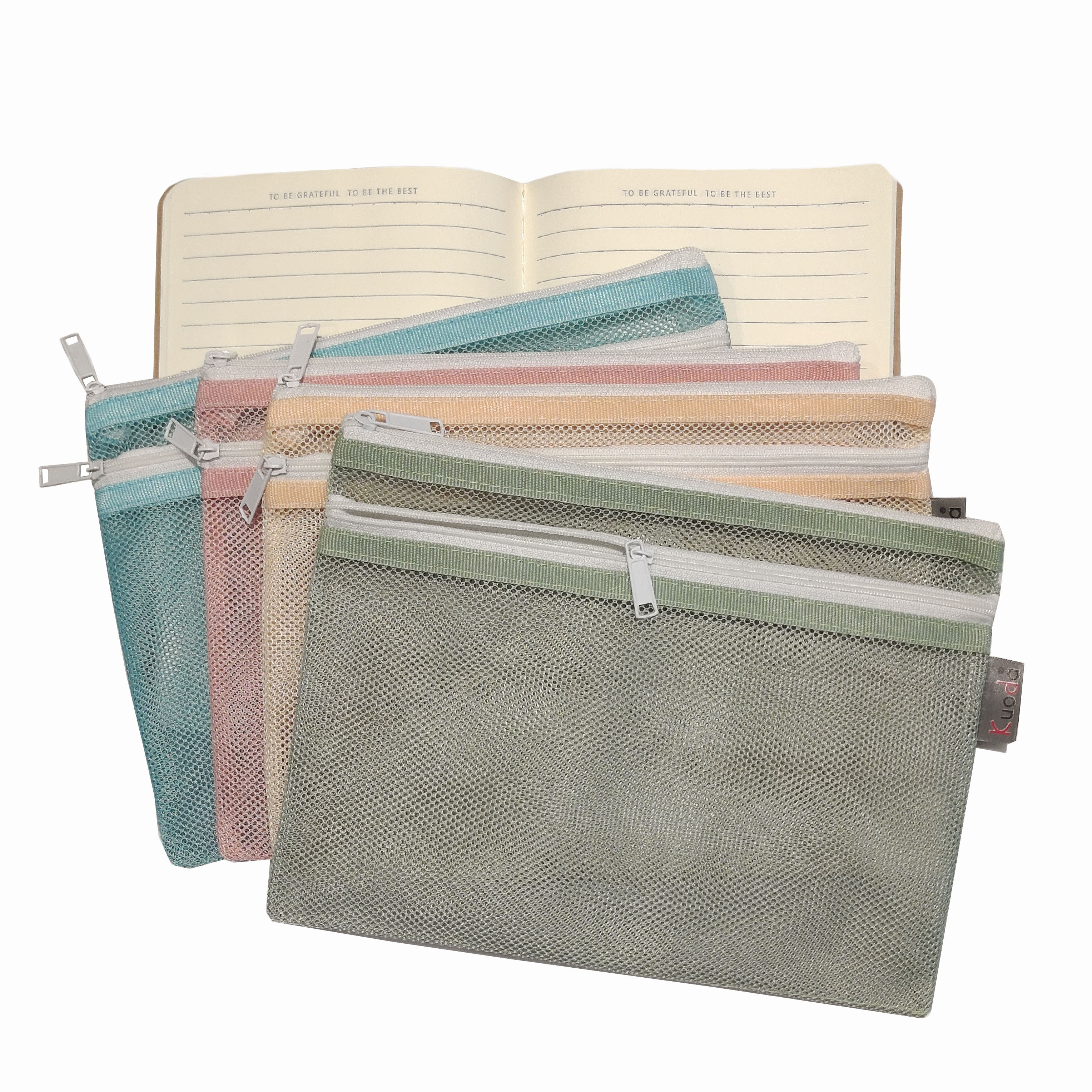 Breathable mesh double zipper bag