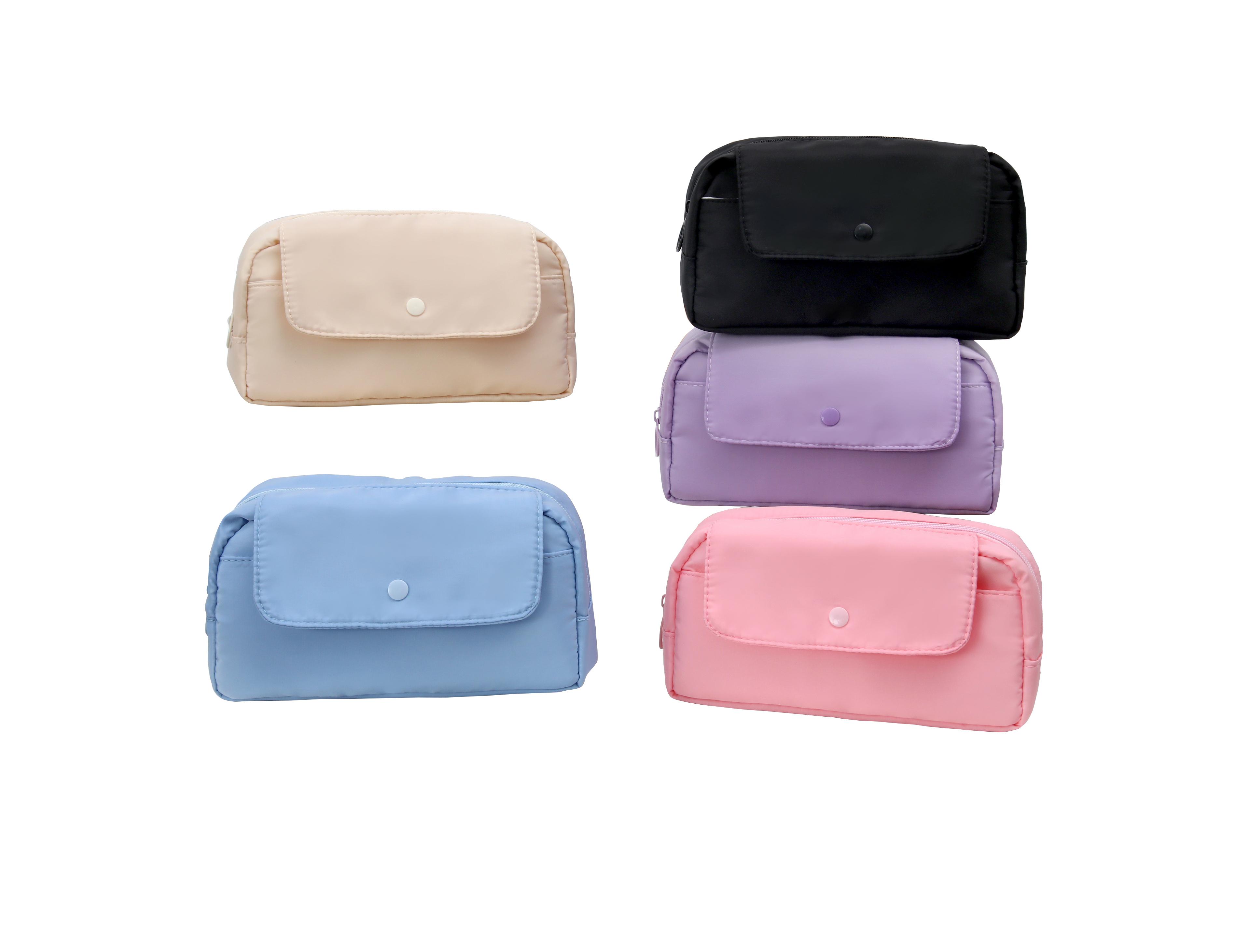 PVC Solid Color Flap Pen Pouch