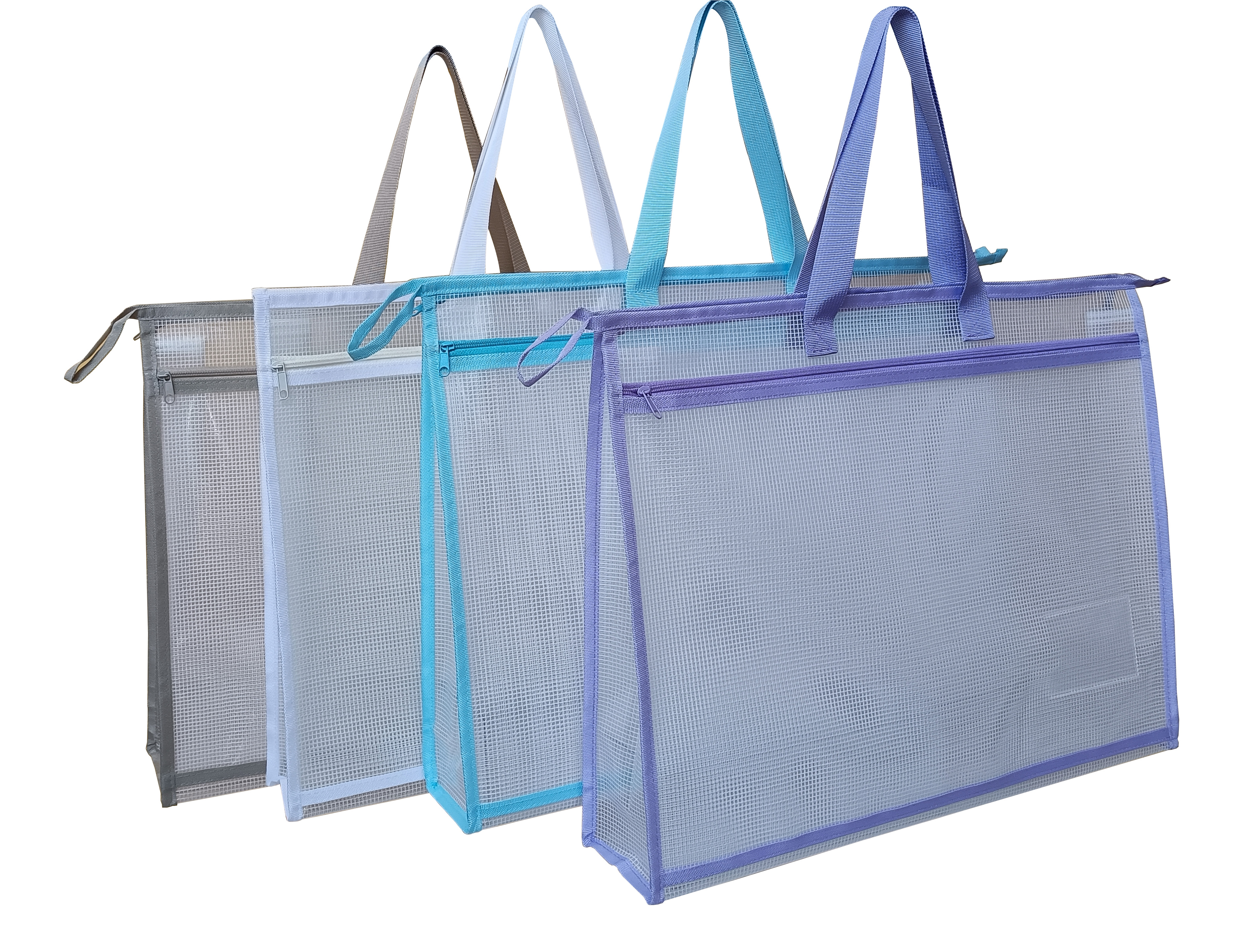 EVA Mesh Double zipper hand Bag