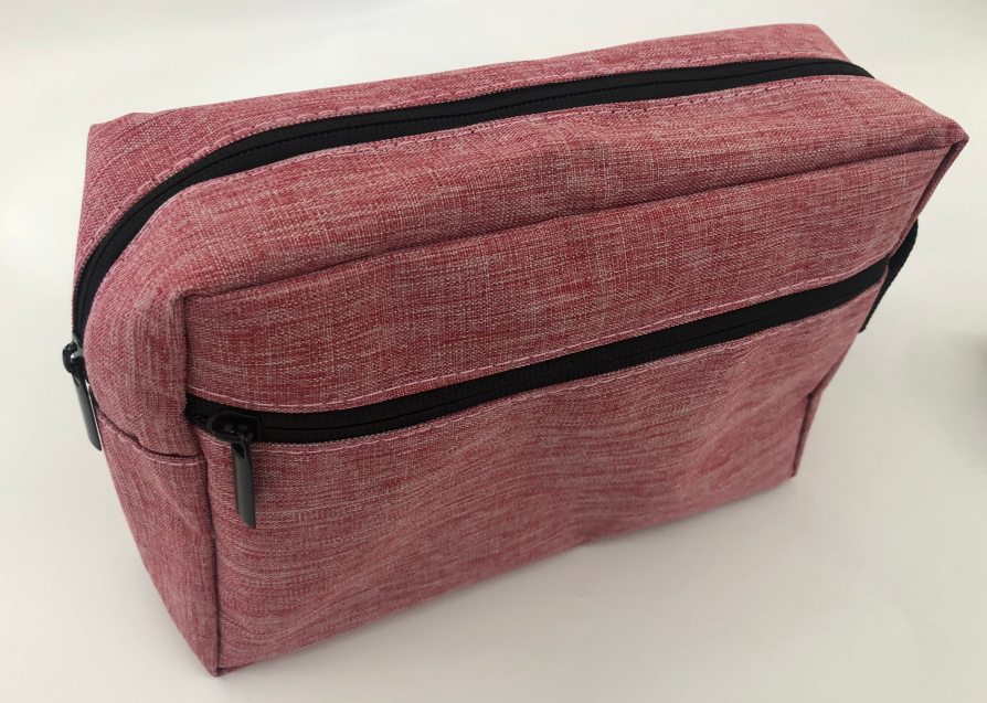 PVC Dragon dance cloth double zipper cosmetic bag